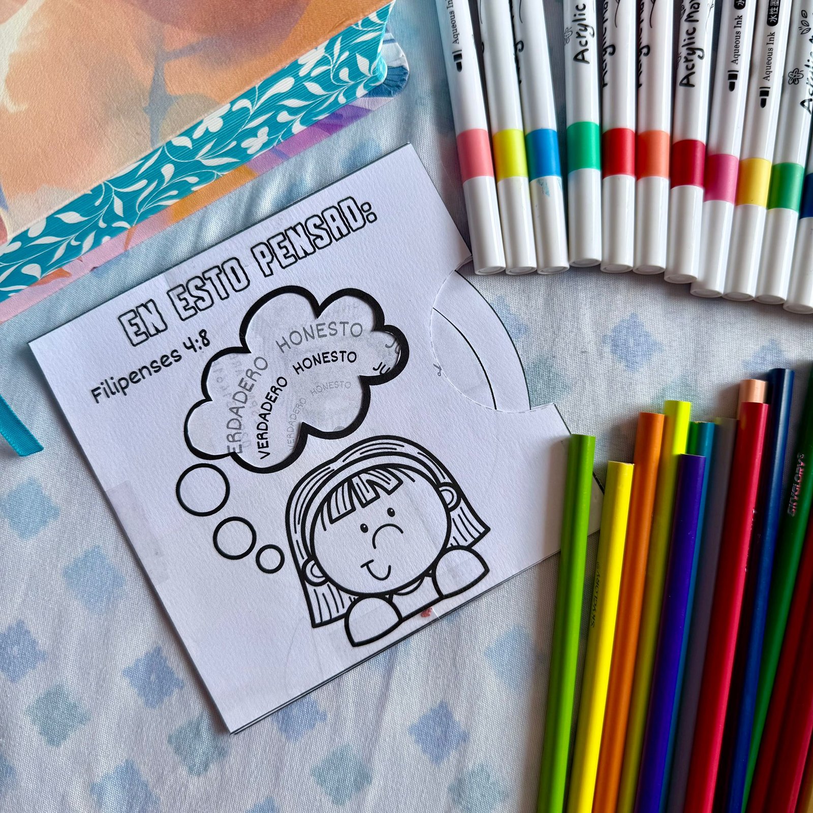 Manualidades Bíblicas para Niños – Filipenses 4:8 (PDF Gratis) - Image 3