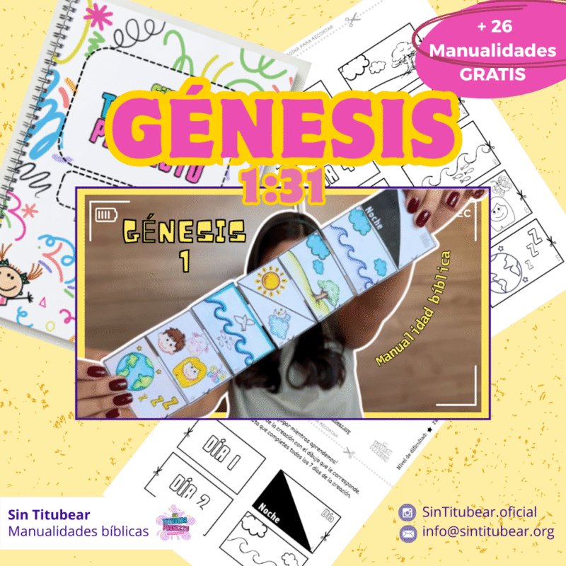 Génesis 1:31 - Manualidad Bíblica para niños (PDF Gratis)