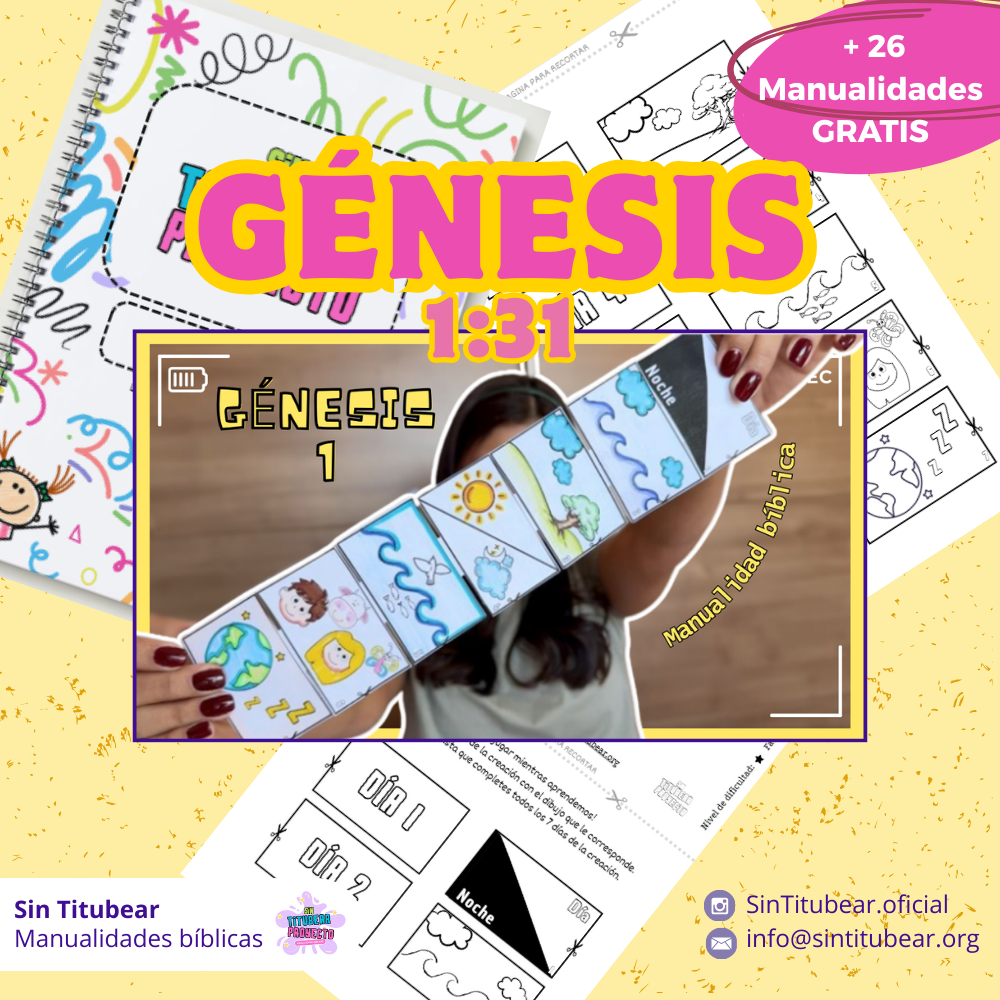 Génesis 1:31 - Manualidad Bíblica para niños (PDF Gratis)