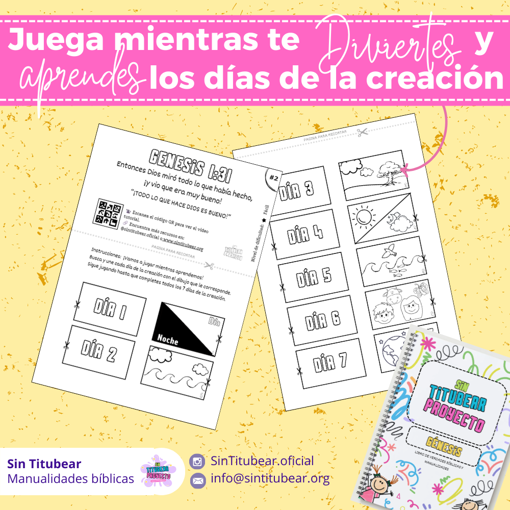 Génesis 1:31 - Manualidad Bíblica para niños (PDF Gratis) - Image 2