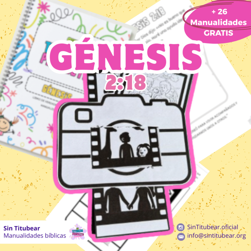 Génesis 2:18 - Manualidad Bíblica para niños (PDF Gratis)