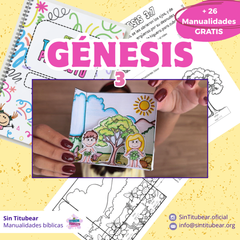 Génesis 3 - Manualidad Bíblica para niños (PDF Gratis)