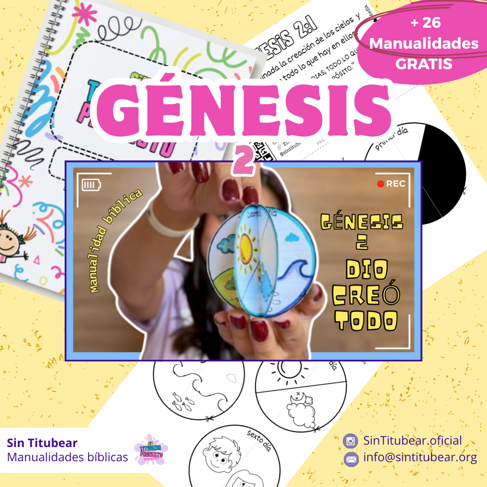 Génesis 2:1 - Manualidad Bíblica para niños (PDF Gratis)