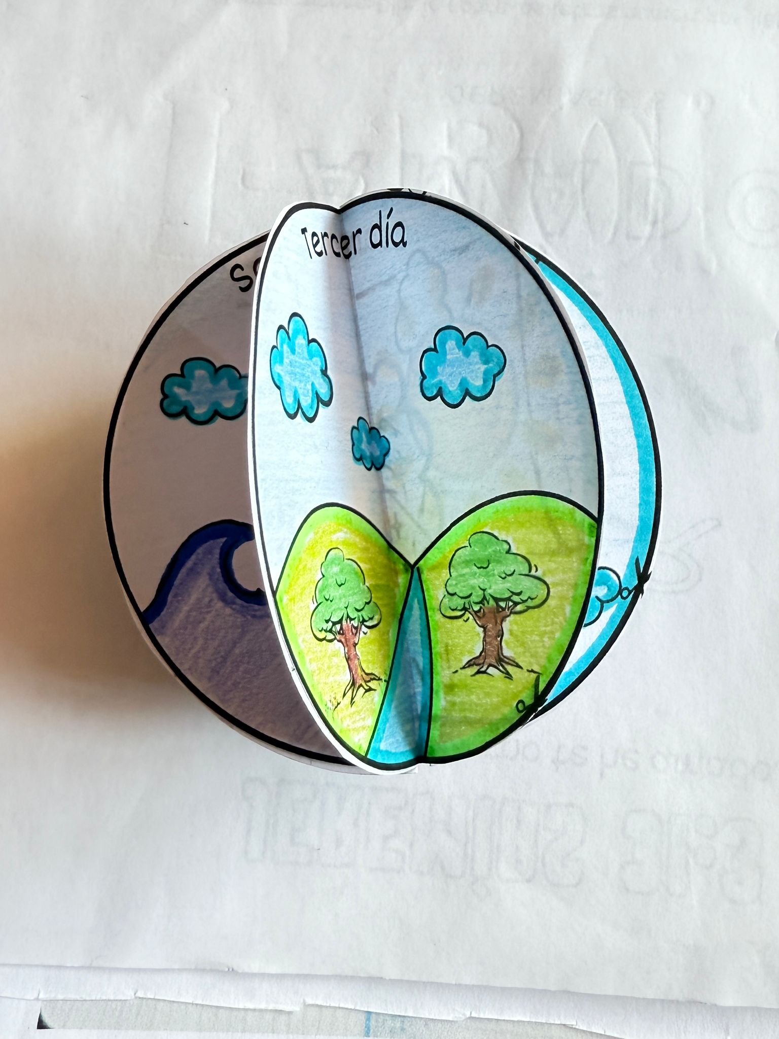 Génesis 2:1 - Manualidad Bíblica para niños (PDF Gratis) - Image 3