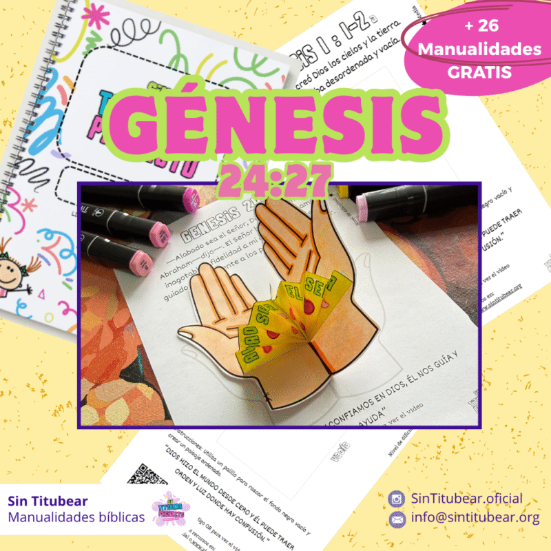 Génesis 24:27– Manualidad Bíblica para niños (PDF Gratis)